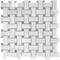 Apollo Tile 12x12 Bianco Carrara, Bardiglio Nuvolato Marble Polished Floor and Wall Mosaic Tile 5 sqft/case, 5PK APLSE88B10A - alternate 5