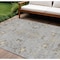 Homeroots 9' X 12' Gray Beige And Ivory Floral Washable Indoor Outdoor Area Rug 605477 - alternate 1