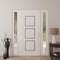 Vdomdoors Front Exterior Prehung Metal-Plastic Door, Manux 8661 White Silk, 2 Side Sidelite Transoms, Office MANUX8661EXD-WS-W14+36+14xH80-RH - alternate 2