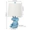 Jonathan Y Kairi 21" Modern Shabby Chic Resin/Iron Happy Elephant LED Kids' Table Lamp with Phone Stand, Blue JYL4060C - alternate 3