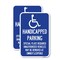 Signmission Handicapped Parking - Special Plate Required - Unauthor, 12'' X 18'', Heavy Gauge Aluminum, 2PK A-1218-2PACK-23913 - alternate 1