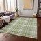 Homeroots 8' X 10' Artichoke Green Brown And Ivory Plaid Washable Indoor Outdoor Area Rug 597072 - alternate 4