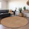 Homeroots 8' Copper And Beige Round Geometric Washable Indoor Outdoor Area Rug 594499 - alternate 3