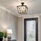 Jonathan Y Plains 12" 4-Light Modern Farmhouse Metal Open-Frame Pagoda LED Semi Flush Mount Mini Lantern, Oil Ru JYL7610G - alternate 7