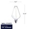 Bulbrite 40W Equivalent Amber Light DIA Dimmable LED Grand Filament Diamond Shaped Nostalgic Light Bulb 776305 - alternate 5