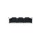 Homeroots 136" Black Top Grain Leather Reclining USB Sofa And Storage 720313 - alternate 4