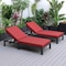Leisuremod Chelsea Modern Outdoor Chaise Lounge Chair With Red Cushions CLBL-77R2 - alternate 5