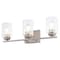 Vaxcel Park Ridge 22 in 3-Light Satin Nickel Bathroom Vanity Fixture, Clear Glass Shade W0528 - alternate 1