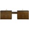 James Martin Vanities Bellshire 120" Dual Vanity Set w/24" Make-Up Counter, Honey Oak w/3 cm Charcoal Soapstone Silestone 660-VMC120-HNO-3CSP - alternate 1