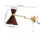 Jonathan Y Lily 25" 1-Light Mid-Century Vintage Retro Rattan/Metal USB Charging Swing Arm LED Sconce w/Pull Cha JYL1603B - alternate 7