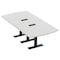 Skutchi Designs Person Conference Table With Power Unit | 8' Arc Rectangle Table | Harmony Series HAR-AREC-48X96-T.BK-U779-EBLK - alternate 1