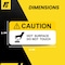 Fuel Stickers Caution - Hot Surface Stickers, Heavy-Duty Labels for Machinery and Equipment, 2in x 1in, 4PK Z-2X1HOT-4PK - alternate 4