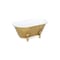 Homeroots 12" Gold And White Metal Hand Painted Decorative Tub 635495 - alternate 1