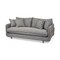 Homeroots 84" Gray Fabric Sofa With Brown Legs 606783 - alternate 1