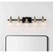 Jonathan Y Marais 36.5" 5-Light Iron/Glass Rustic Vintage LED Vanity Light, Black/Brass Gold JYL3556A - alternate 6