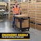 Rubbermaid Commercial Utility Cart with Deep Lipped Plastic Shelves, Plastic, 750 lb Load Capacity, 2 Shelves, 55 in L FG454600BLA - alternate 3