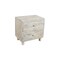 Homeroots 24" Natural And White Solid Wood Distressed Carved Scrollwork Two Drawer Nightstand 555405 - alternate 8