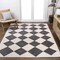 Jonathan Y Draper Classic Geometric Diamond Pattern White/Dark Gray 8 ft. x 10 ft. Area Rug ATH100B-8 - alternate 1