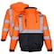 Dome75 Hi-Vis Bomber Jacket, Polyester, Class ANSI/ISEA 107-2020 Class 3 Type R, HiVis Orange/Black Bottom DJB3832 - alternate 1