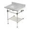 Kingston Brass 30-Inch Carrara Marble Console Sink with Acrylic Legs and Shelf, 8-Inch, 3-Hole KVPB30MASQB6 - alternate 1
