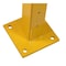 Mytee Products 4 inx 4 inx42 in Bolt-On Steel Rigid Post for 3-ribbed Guard Rails - Yellow GR3RP-42 - alternate 4