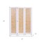 Homeroots 67" Natural And White Wood Folding Three Panel Screen Room Divider 342754 - alternate 2