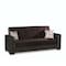 Homeroots 87" Brown Chenille Sleeper Sofa And Toss Pillows 607086 - alternate 3
