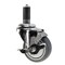 Service Caster 4'' Thermoplastic Rubber Swivel 1'' Expanding Stem Caster with Brake SCC-EX20S414-TPRB-TLB-1 - alternate 1