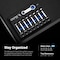Capri Tools 1/2 in. Drive Torque Adapter Set, 12-Point Box End, 14 to 24 mm, Metric, 9-Piece with Mechanic's Tray CP31550-9MT - alternate 5