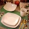 Elama Hayes 16 Piece Square Porcelain Dinnerware Set in White EL-HAYES - alternate 6