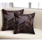 Homeroots Set of Two 18" Chocolate Chevron Cowhide Throw Pillows, 2PK 544584 - alternate 1
