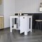 Homeroots White and Natural 35" Kitchen Island With Storage 526157 - alternate 4