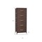 Homeroots 18" Brown Steel and Fabric Five Drawer Chest 484683 - alternate 2