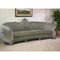 Homeroots 113" Bone Faux Leather Sofa And Toss Pillows With White Legs 491333 - alternate 2