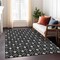 Homeroots 9' X 12' Black And Ivory Geometric Washable Indoor Outdoor Area Rug 596007 - alternate 6