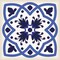 Homeroots 8" X 8" Blue And White Mosaic Peel And Stick Removable Tiles 399829 - alternate 4