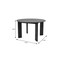 Homeroots 51" Black Solid Wood Round Top Dining Table 712181 - alternate 4