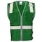 Dome75 Hi-Vis Safety Vest LG/XL Class Non-ANSI/Enhanced Visibility , Zipper 2 Pockets, 1 Mic Tab DV1281 - alternate 1