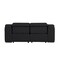 Homeroots 76in Black and Silver Italian Leather Power Reclining Loveseat 633751 - alternate 6