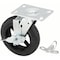 Zoro Select Plate Caster, 600 lb. Load, Black Wheel P21S-RY080KP-16-WB-DL - alternate 3