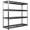 Shuntong Atlas 4-Tier 77 in.W x 24 in.D x 72 in.H 10000 lbs Heavy Duty Steel Shelving, Dark Grey 7304K - alternate 1