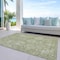 Homeroots 5' X 8' Sage And Green Damask Washable Indoor Outdoor Area Rug 603750 - alternate 6