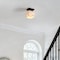 Jonathan Y Alessia 5" 1-Light Modern Contemporary Alabaster/Iron Cube LED Semi Flush Mount, White Marbling/Black JYL1202B - alternate 7