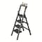 Wrightmaster 4 ft. Steel Lightweight Step Ladder, 9 ft. Reach, with Tool Platform, 300 lb. Load Capacity, Black ZOR-GJ4BT2 - alternate 1