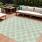 Homeroots 9' X 12' Mint Green And Ivory Polka Dot Washable Indoor Outdoor Area Rug 614921 - alternate 1