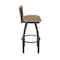 Holland Bar Stool Co Revelle 30in Swivel Bar Stool with Pewter Finish, Medium Back and Canter Sand Seat 881 - alternate 5