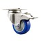 Service Caster 3.5 Inch 316SS Blue Polyurethane Swivel Top Plate Caster with Total Lock Brake SCC-SS316TTL20S3514-PPUB-BLUE - alternate 1