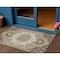 Homeroots 3' X 5' Chocolate Beige And Gray Oriental Washable Indoor Outdoor Area Rug 596620 - alternate 1
