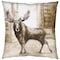 Homeroots 18" Brown And Cream Moose Linen Throw Pillow Cover 608183 - alternate 4