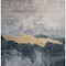 Homeroots 9' X 12' Blue Gray And Gold Abstract Washable Indoor Outdoor Area Rug 602997 - alternate 7